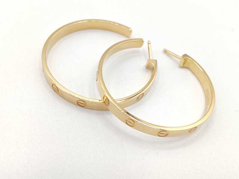 カルティエ買取 ラブフープイヤリング 　 